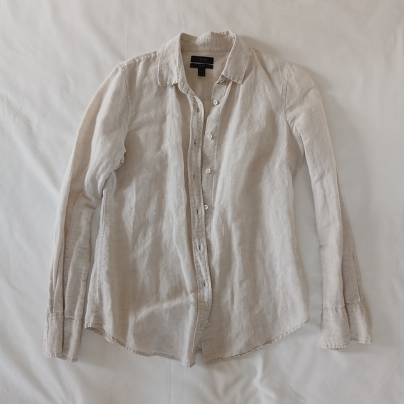 J. Crew Tops - J. Crew Light Beige Casual Button Down Shirt